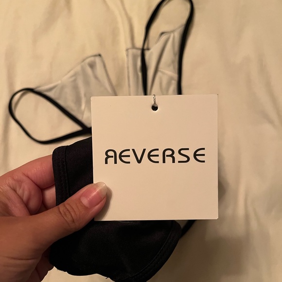 Tiger mist black one piece bathing suit in a size large - Picture 3 of 3